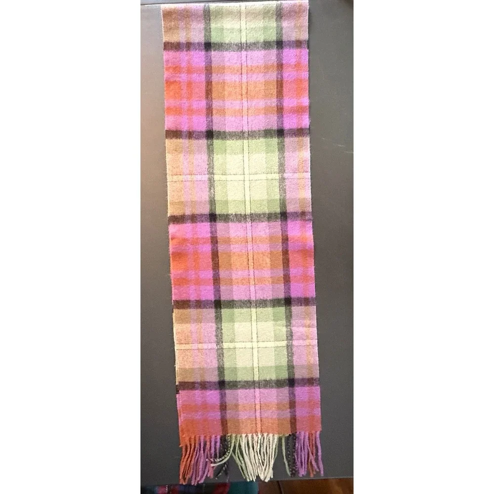 The Royal Mile Collection 100% Cashmere Scarf House of Edinburgh Plaid Purple